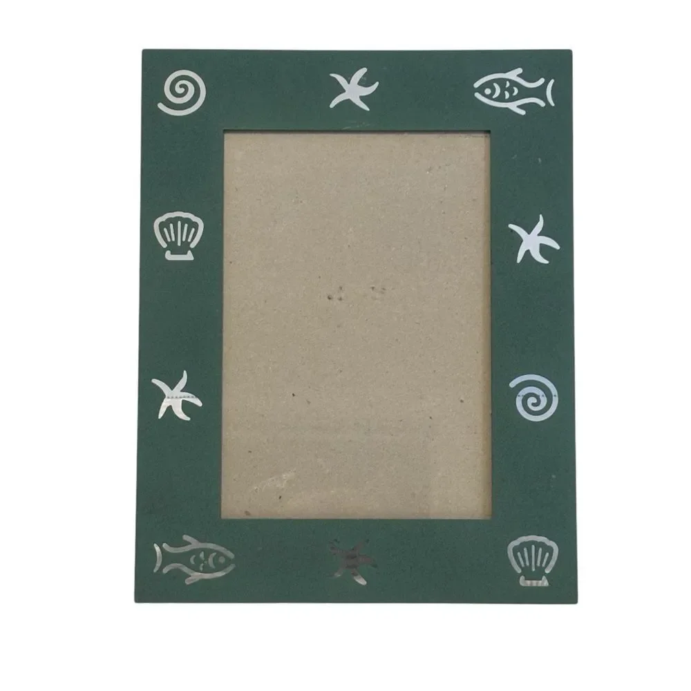 Noble Designs Green Decorative Metal Beach Seashore Photo Frame 5